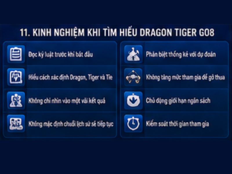 Kinh Nghiệm Khi Tìm Hiểu Dragon Tiger GO8