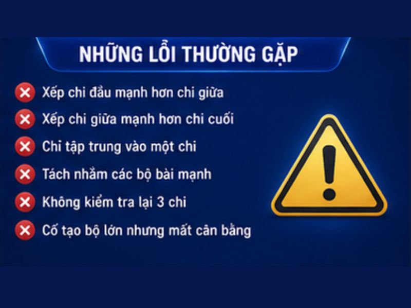Những lỗi thường gặp khi xếp bài Mậu Binh