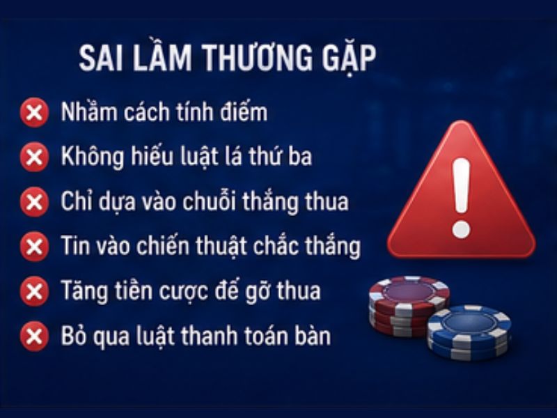 Những sai lầm thường gặp khi chơi Baccarat 6 Deck